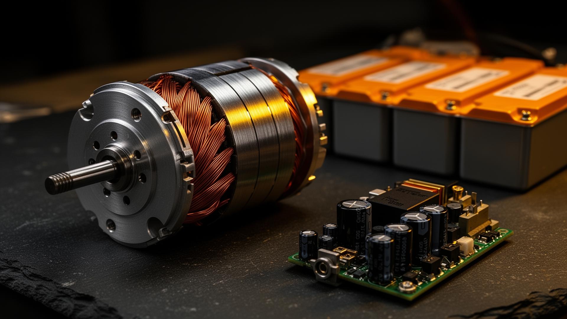 Elektromotor und Controller — Komponenten von Fleck Elektroauto
